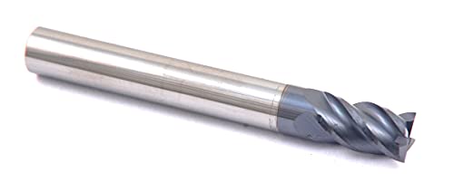 HHIP 8003-1245 Mill de extremidade única de carboneto sólido não revestido, 4-flute, 1/16 de diâmetro, haste de 1/8, 1/4 de flauta