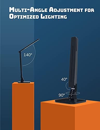 Soysout LED Desk Lamp, lâmpada de mesa com porta de carregamento USB, 4 Modo de iluminação com 5 níveis de brilho,