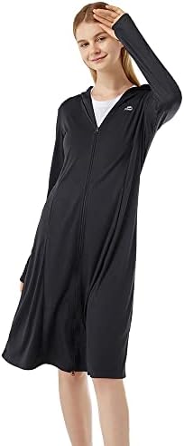 OH! Sempre que se desgaste, UPF 50+ Sun Protection Capuz de manga longa Vestido de camisa para pescar praia ao ar livre,