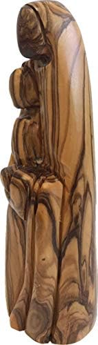 Escultura de madeira de azeitona da Sagrada Família esculpida em Belém