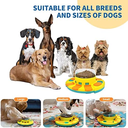 Brinquedos de quebra -cabeça de cachorro Holihoos, brinquedos interativos para cães para treinamento de QI e enriquecimento mental, tratar alimentos que dispensam a alimentação lenta para ajudar no nível 1 e nível 2 e nível 2