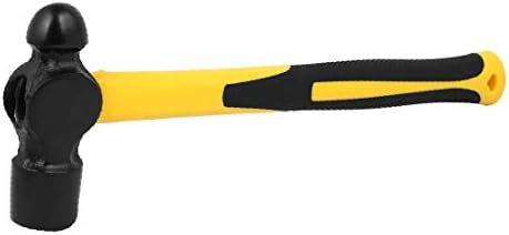 X-Dree 2lb de alto carbono bola de aço martelo preto amarelo preto (Bola de Acero de Alto Carbono 2lb Pein Hammer Negro Amarillo
