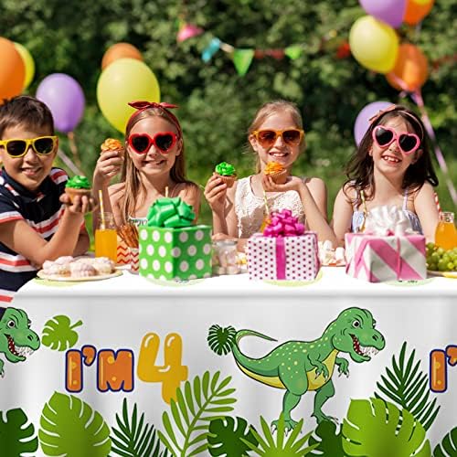 Dinosaur, estou com 4 anos de idade, para crianças, suprimentos para festas dino da festa para crianças meninos dino -tema