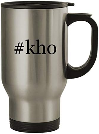 Presentes de Knick Knack #kho - 14oz de aço inoxidável Hashtag caneca de café, prata
