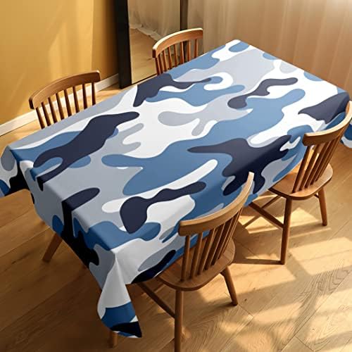 Toca de mesa de camuflagem, toalha de mesa quadrada de poliéster à prova d'água, toalha de mesa à prova d'água e resistente
