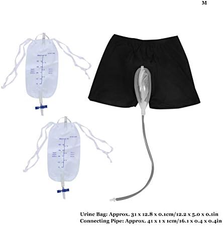 Saco de xixi masculino Palma de incontinência portátil de vazamento portátil Skin respirável - o coletor de urina de cintura elástico