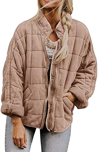 Casacos de inverno yutanal para mulheres casuais acolhedores casuais de grandes dimensões de jaquetas acolchoadas com