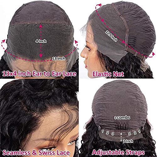 Water Wave Lace Wigs Front Wigs Human para mulheres negras Brasileiras e onduladas Virgens Virgin Human Wigs 13x4 Cabelo encaracolado