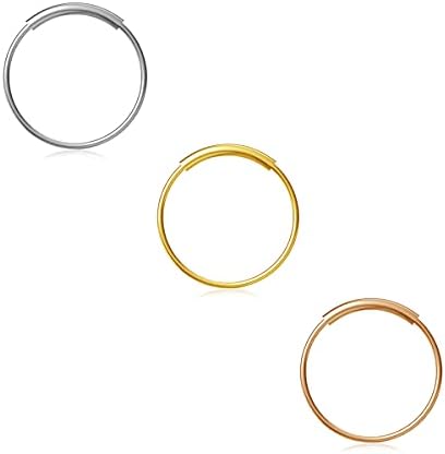 Narizo nzdlm anéis de titânio ring ring ring corpo perfuração jóias redondas para mulheres