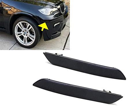 lente de fumaça de fumaça de eleveq lâmpadas de refletor de reposição do marcador dianteiro compatível com 2008-2014 BMW E71 X6, 2010-2013 BMW E70 X5M