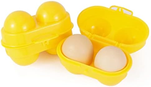 Mini recipiente de ovo de ovo para o ovo para piquenique ovo organizar casos 2 grades de armazenamento de ovo Picnic Camping ovo