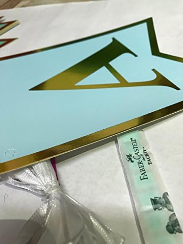 Banner de carta de feliz aniversário premium | Com Faber Castell grátis, para pendurar e grudar | Perfeito para festa e aniversário