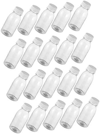 Bestonzon 60 PCS Conjunto de garrafas de plástico vazio transparente o animal de estimação com capa