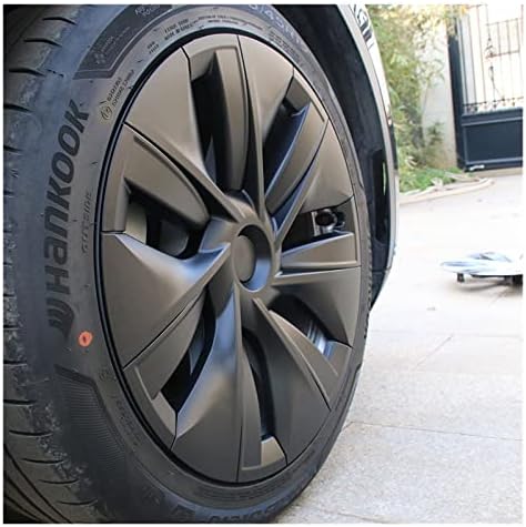 4pcs Campa da roda ， Substituição de carro Hubcap Hubcap Automóvel Kit de tampa da roda da roda da roda da roda ， Compatível para Tesla Modelo Y 19 polegadas 2020-2023