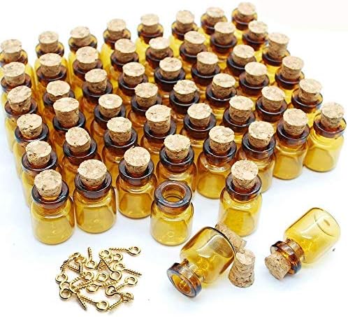 0,5 ml pequenas garrafas de mini vidro com rolhas marrom escuro garrafas de rolhas âmbar frascos de vidro para joias