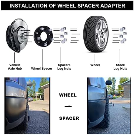 Vlaoschi preto forjado 5x4,75 a 5x5 adaptadores de roda 1 polegada com 12x1,5 pinos compatíveis com o adaptador Chevy GMC 5 LUG 5X120.65