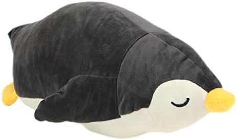 Aeecasi Super Penguin Penguin Pillow Pillow, um animal de pelúcia de pinguim fofo, decoração de salão de anime de luxuosos Kawaii, adorável aniversário de pinguim recheado Plessy para crianças meninas meninas crianças, 13.7