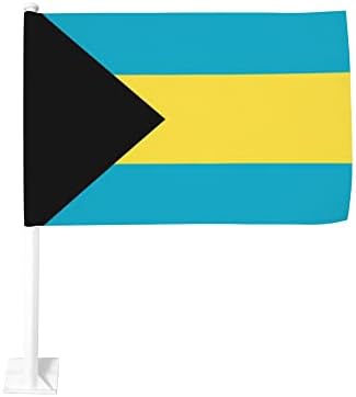 Bandeira de bandeira bahamas bandeira de carro de 12 x 18 polegadas bandeira de decoração de carro de carro de carro dupla de