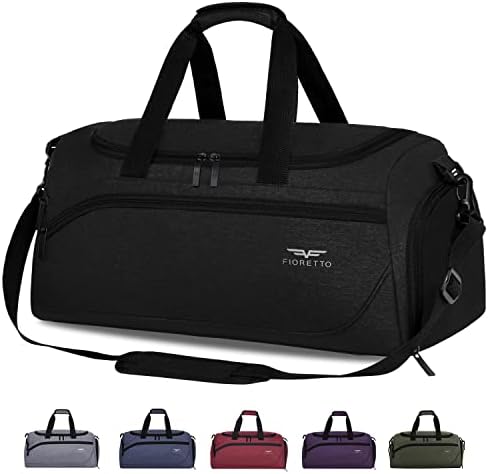 Fioretto 35l Mens Sports Sport Gym com bolso molhado e compartimento de sapatos, bolsa de mochila de viagem durante a noite