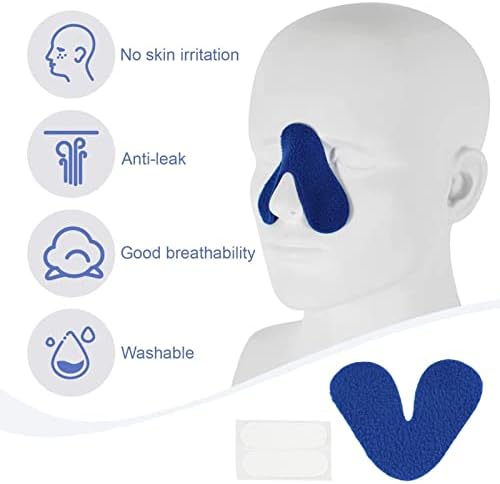 Almofada de nariz da máquina respiratória Raguso, almofada nasal lavável boa respirabilidade de pele amigável anti -vazamento confortável para hospital para casa