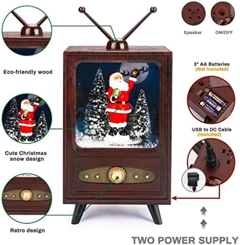 Lhllhl Mini TV MusicBox Christmas Music Box Collectible Display Popularity