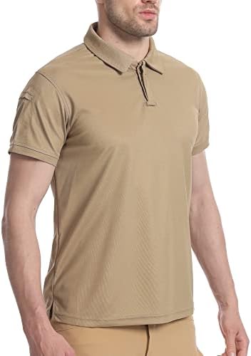 Camas de pólo masculinas Yaxhwiv Men camiseta tática para homens de manga curta, camisa