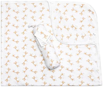 Little Nature Lover Swaddle Blanket Safari Giraffe, algodão orgânico certificado Gets, neutro de gênero para menina ou