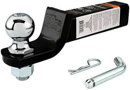 Topsky Trailer Hitch Ball Mount com pino de bola e engate de 2 polegadas, se encaixa no receptor de 2 polegadas