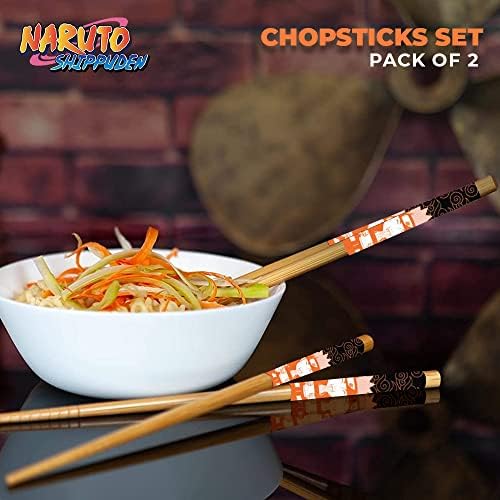 Naruto Bamboo Chopstick Set apresentou Naruto Shippuden Band Hinata Shonen Jump, Ninja, Uchiha, Naruto, Hokage, Sakura