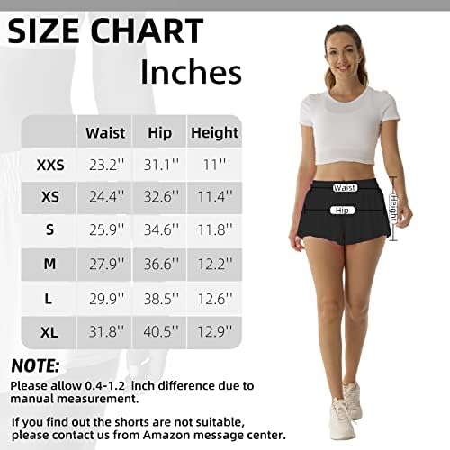 Shorts atléticos fluidos para mulheres que executam tênis shorts de borboleta meninas de 2 em 1 camada dupla secagem rápida shorts confortáveis