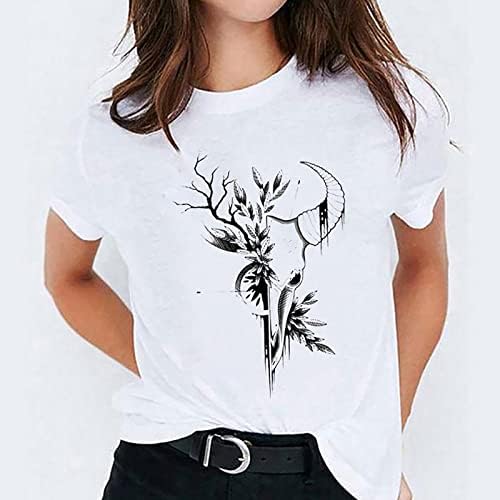 Blusa feminina 2023 Crew pescoço gráfico floral figurinos de animais fofos Camiseta de cosplay para meninas no outono do verão se se