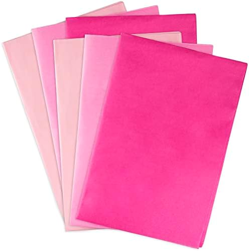 MR Five 90 Folhas de 20 x 30 Pink Green Orange Purple Papel de papel a granel, papel de seda grande para sacolas de presente, papel