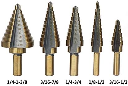 Broca de etapa de broca de etapa de alta velocidade etapa de aço bit bit step stecue para bit bit de perfuração de moagem de orifício em madeira de metal