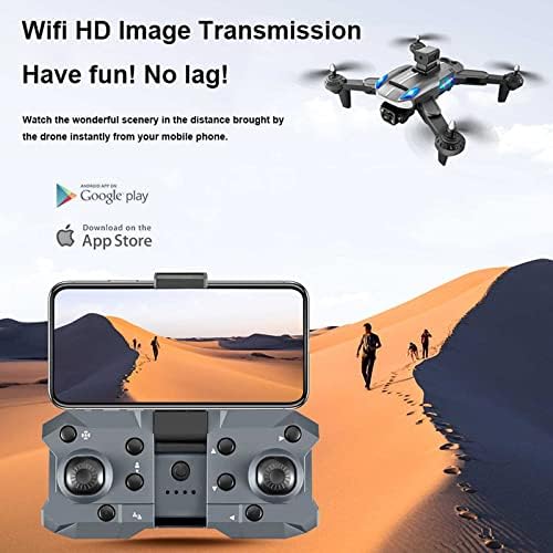 Mini drone com câmera para crianças adultos, 4K HD Câmera dupla FPV Video Video Video Drone dobrável RC Quadcopter com obstáculos omnidirecionais Sensor de permanência automática Funções