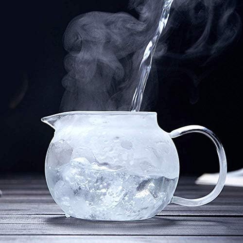 Bule de vidro com infusor removível, bule de chá de bule de vidro de bule de bule de bels, bule claro com tampa do filtro para chá de folhas soltas e chá florescendo