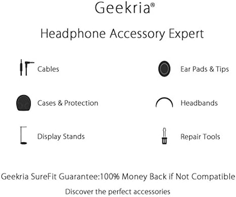 Geekria QuickFit Substituição Poods de orelhas para os fones de ouvido de Bose On-Ear, OE1 fones de ouvido, peças de reparo de almofada de fone de ouvido