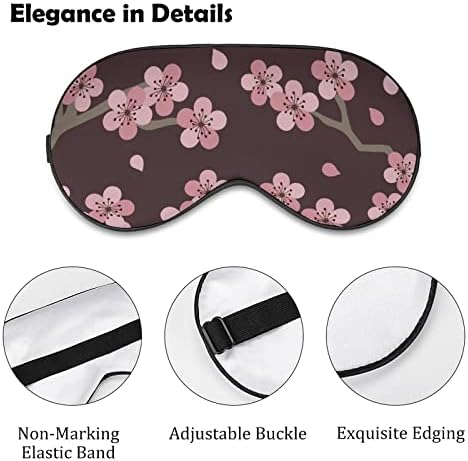 Sakura Cherry floresce máscara ocular para dormir de blecaute noturno de venda com cinta ajustável para homens mulheres viajam de ioga na soneca