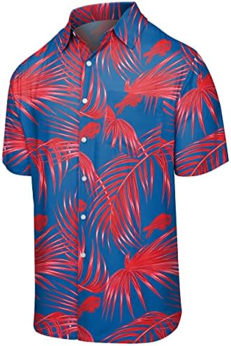 Camisa de botão tropical floral da NFL foco masculino