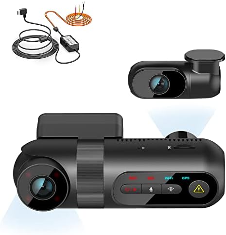 【Pacote: VIOFO T130 3CH com GPS + HK4 Hardwire Cable】 T130 3 canais de canal, câmera traseira do carro traseiro,