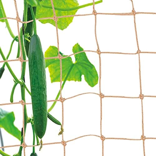 Miuezuth Plant Support Reding - Rede de juta natural biodegradável para escalada de escalada Plantas de vinicultura, videira, frutas e legumes tomate