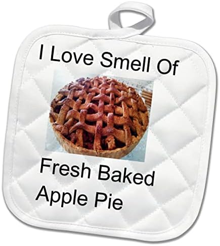 Imagem 3drose de palavra, eu amo cheiro de torta de maçã fresca - Potholders