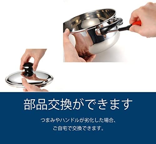 Miyazaki Seisakusho OJ-6 Objet de duas mãos Pote, 7,9 polegadas, molho, fabricado no Japão, indução compatível, leve