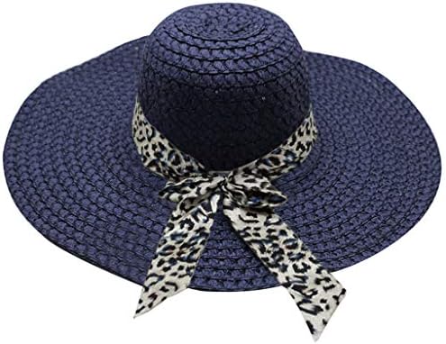 Chapéus de leopardo para mulheres largas de palha Big Sun Hat Fluppy Print Beach Baseball Caps Chapéus legais para meninos