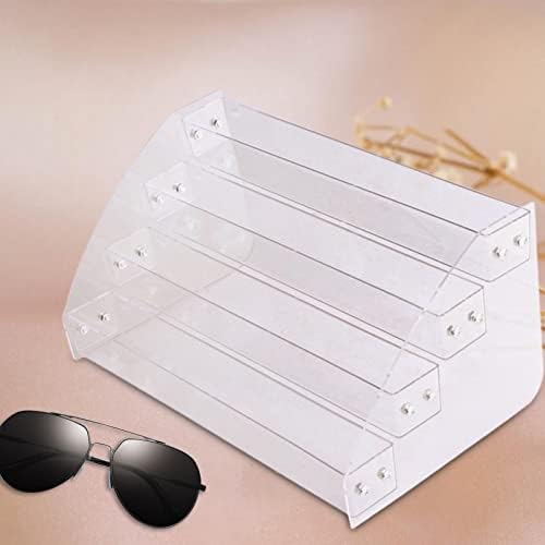 Esquirla Multi Camadas Óculos de sol Smota, porta -óculos de óculos de prateleira do organizador da caixa, óculos acrílicos de mesa mostrando rack para copos de colar
