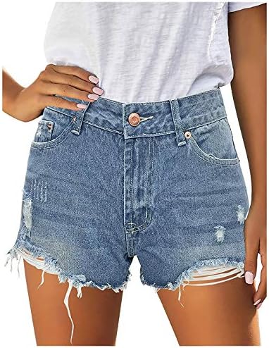 Shorts compridos de joelho Mulheres com calças altas orifícios da cintura mulheres shorts sexy jeans jeans fit mini feminino geral