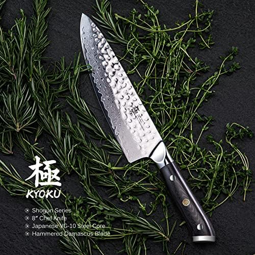 Kyoku Shogun Series Chef Faca + bolsa de rolo de faca de chef profissional