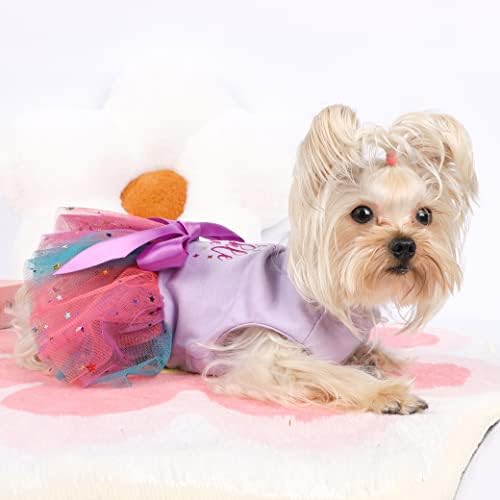Vestidos de cachorro para cães pequenos cães cães roupas de verão roupas vestido de noiva roxo