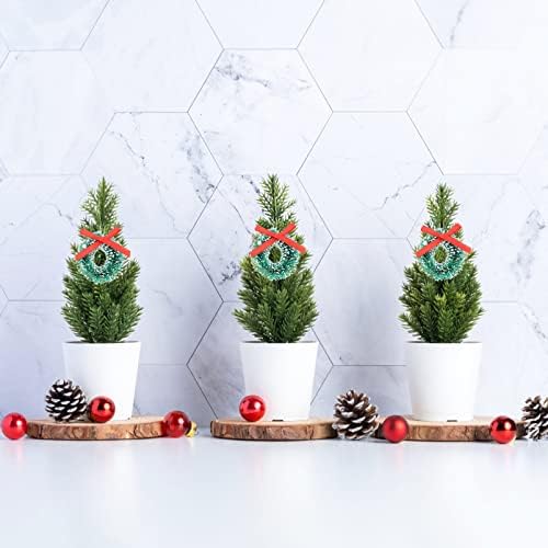 Housoutil Mini Christmas Wreaths 24pcs Artificial ao ar livre Wrinal