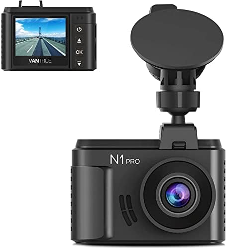 VanTrue N1 Pro Mini Dash Cam Full HD 1920x1080p Câmera de traço de carro de 1,5 polegada 160 graus com sensor de visão noturna, modo