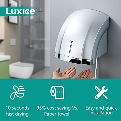 Secador de mão de luxo para banheiro em casa Comercial - secadoras de ar automáticas elétricas, LX -1003 Silver